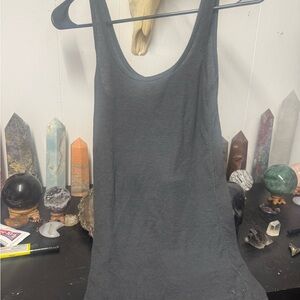 American Eagle Outfitters Black Ribbed Scoop Tank